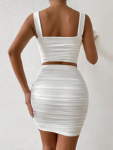 Women Fashionable And Sexy Camisole Singlet Top And Skirt Set